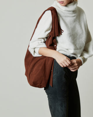 Women's Brown Bag | Brown Shoulder Bag | Suede Bag | Sarah Maj