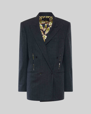 Giacca Heritage Nero Gessato - Sarah Maj