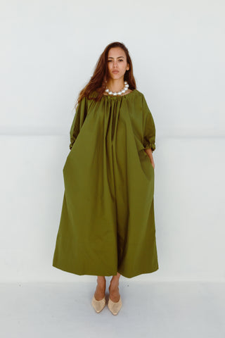 MALI DRESS OLIVE GREEN