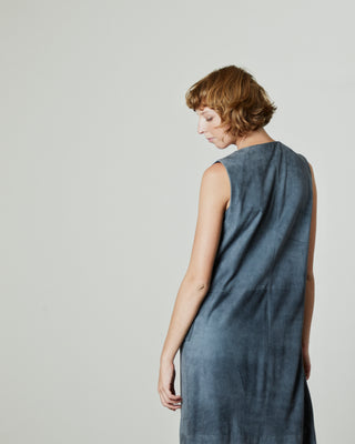 Women's Suede Dress | Blue Suede Dress | Sarah Maj