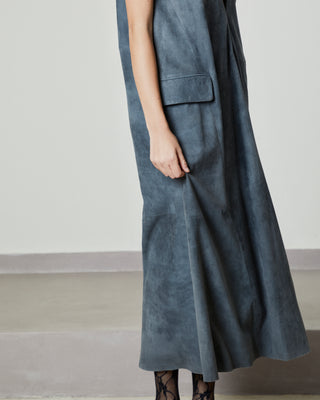 Women's Suede Dress | Blue Suede Dress | Sarah Maj