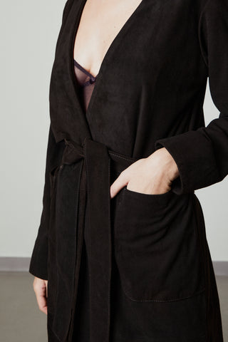 Suede Trench Coat | Women's Trench Coat | Sarah Maj