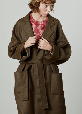 Olive Brown Coat | Women's Brown Coat | Sarah Maj