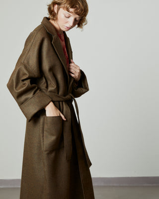 Olive Brown Coat | Women's Brown Coat | Sarah Maj