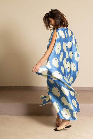 Tunica Alma fiori light blue - Sarah Maj