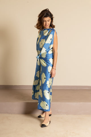 Tunica Alma fiori light blue - Sarah Maj