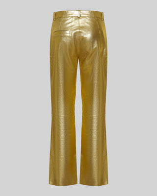 Golden Leather Pants