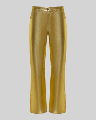 Golden Leather Pants